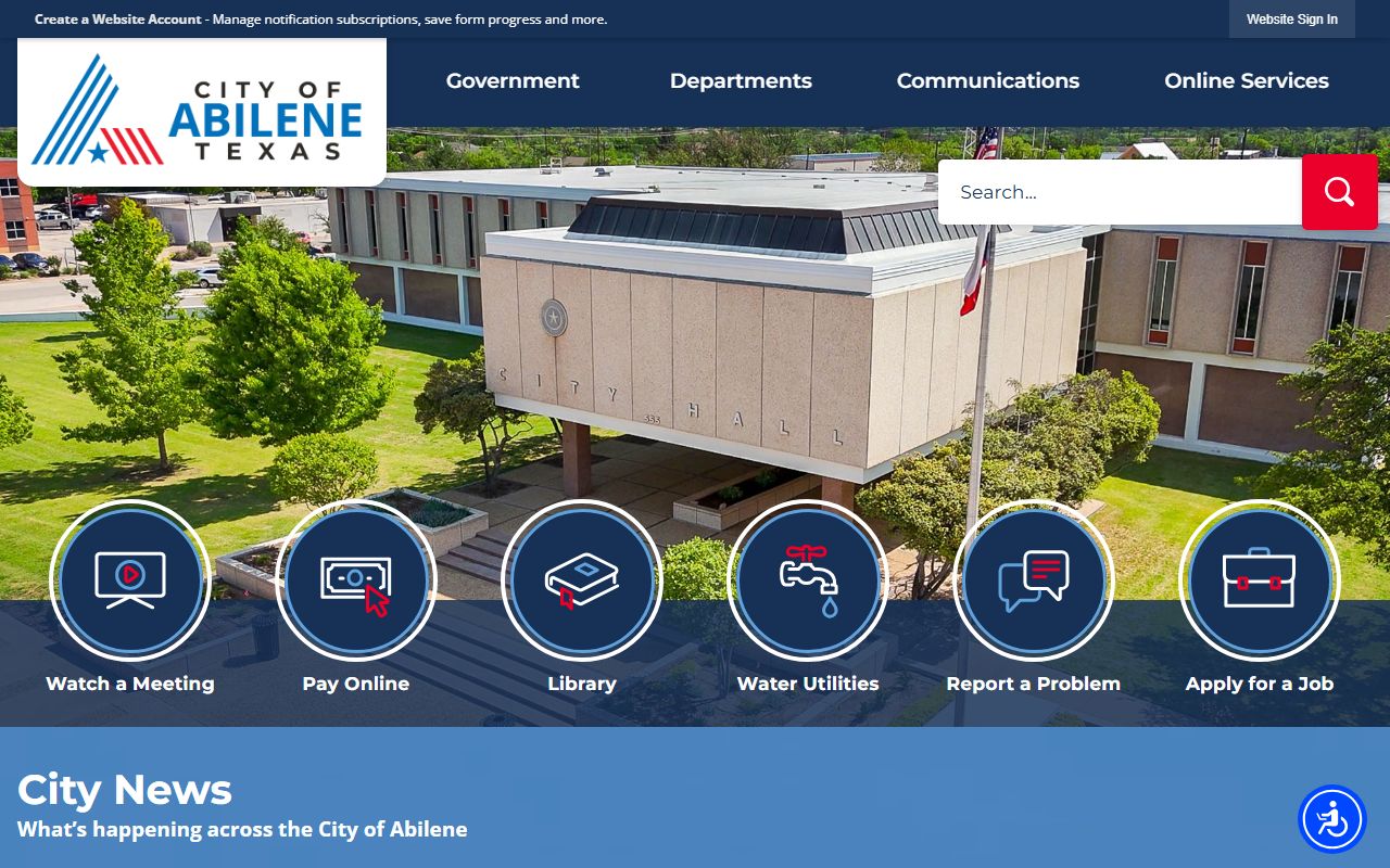 Abilene city portal for warrant records and municipal court services