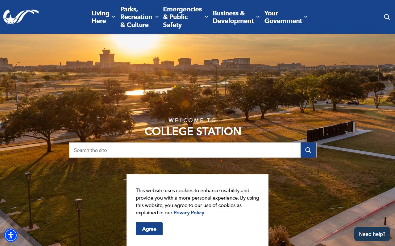 College Station city portal for warrant records and court services