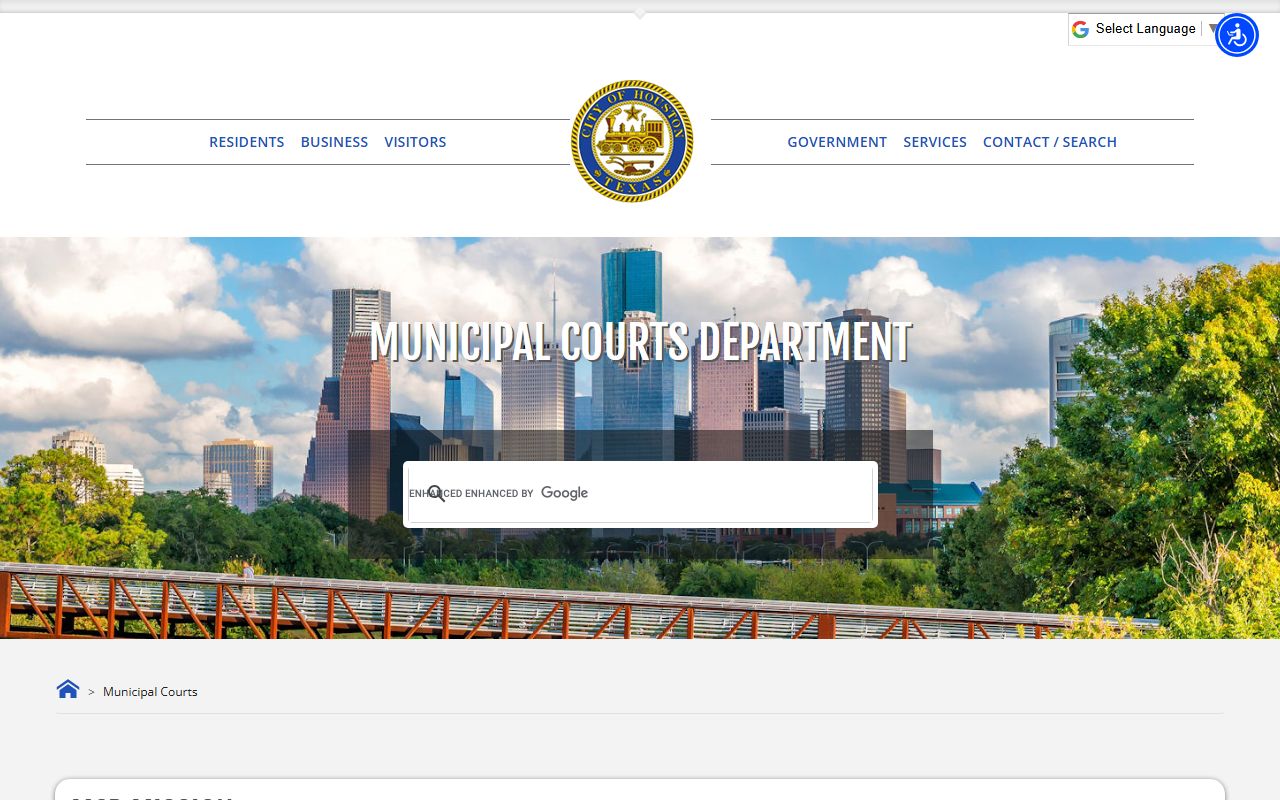 Houston Municipal Courts warrant search portal