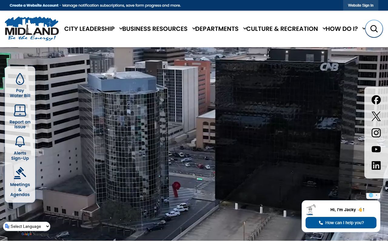 Midland Texas official website for municipal court and warrant records