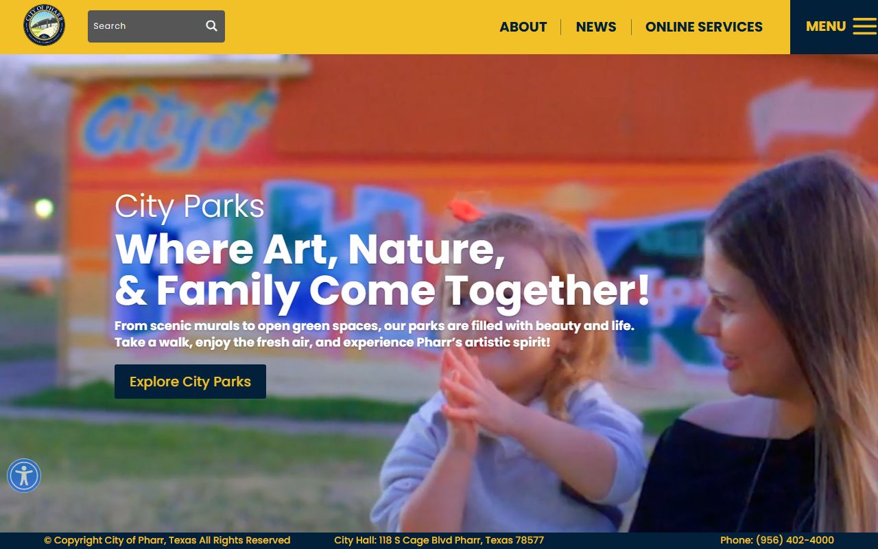 Pharr Texas official website for warrant records and city services