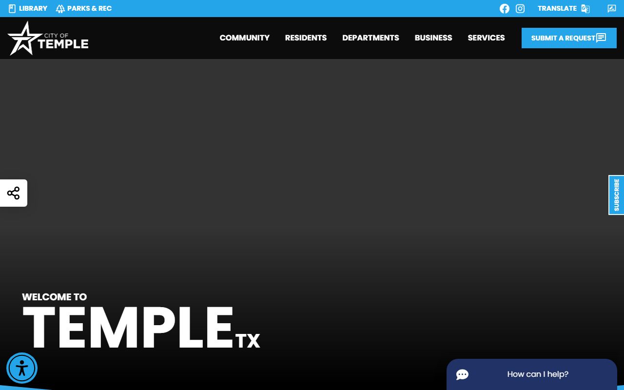 Temple city portal for warrant records and municipal court services