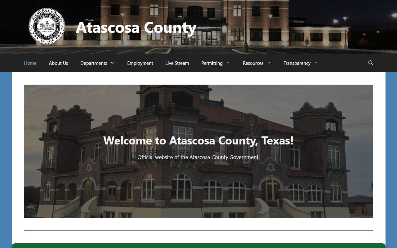 Atascosa County official website for warrant records
