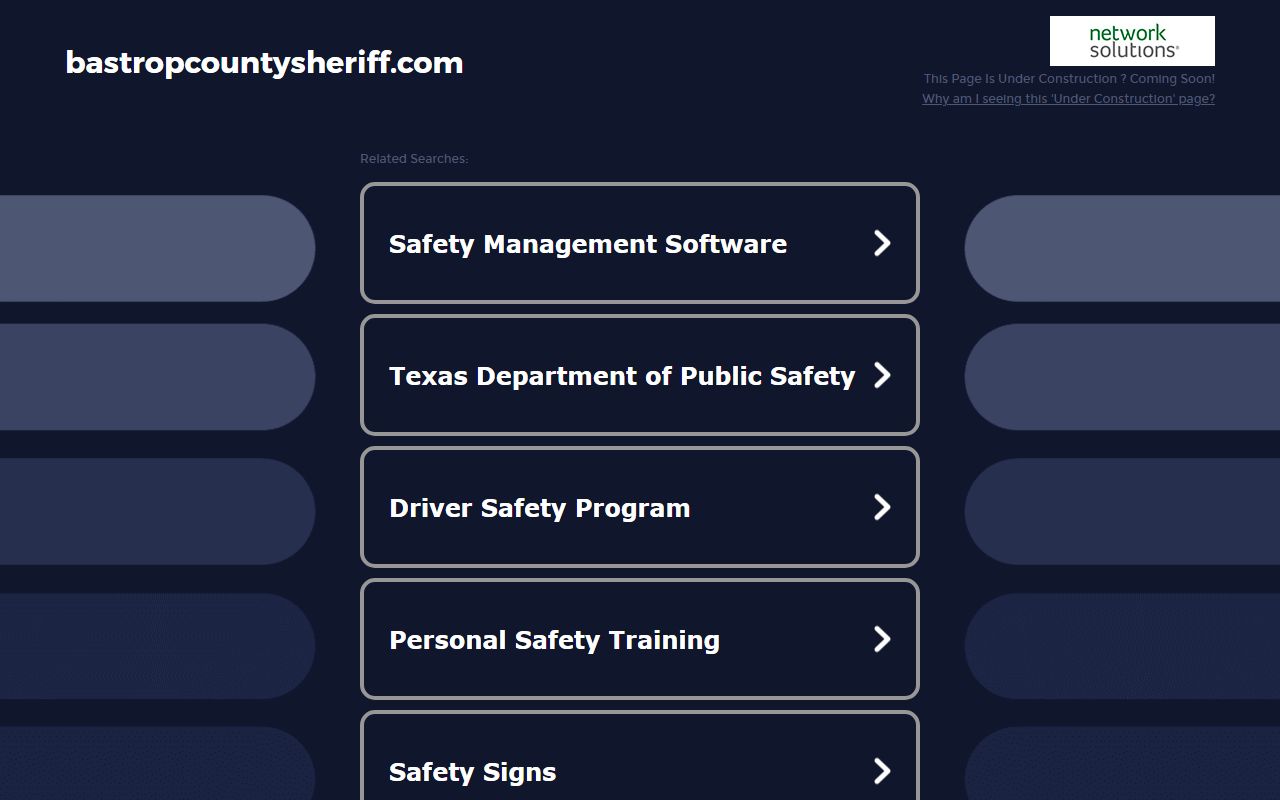 Bastrop County Sheriff's Office website for warrant records