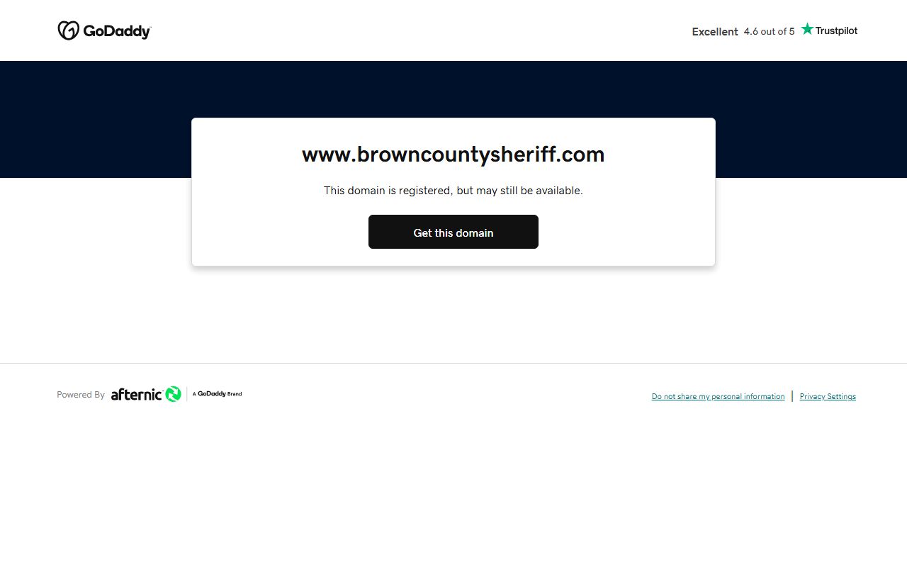 Brown County Sheriff's Office website for Brown County warrant records