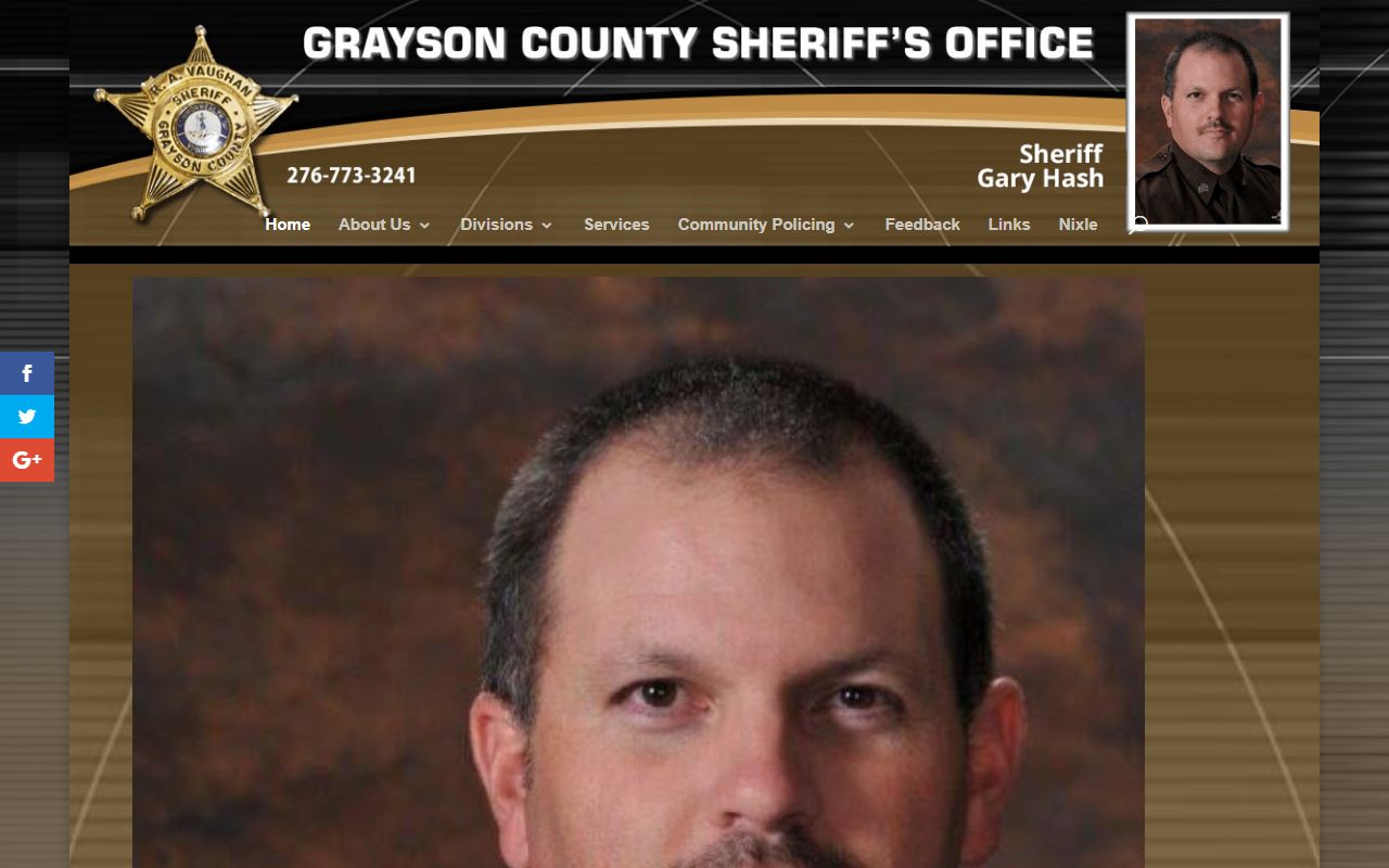 Grayson County Sheriff website for warrant records