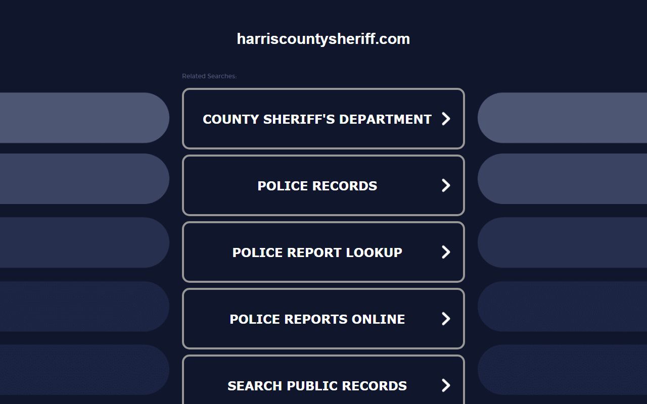Harris County Sheriff's Office warrant records website