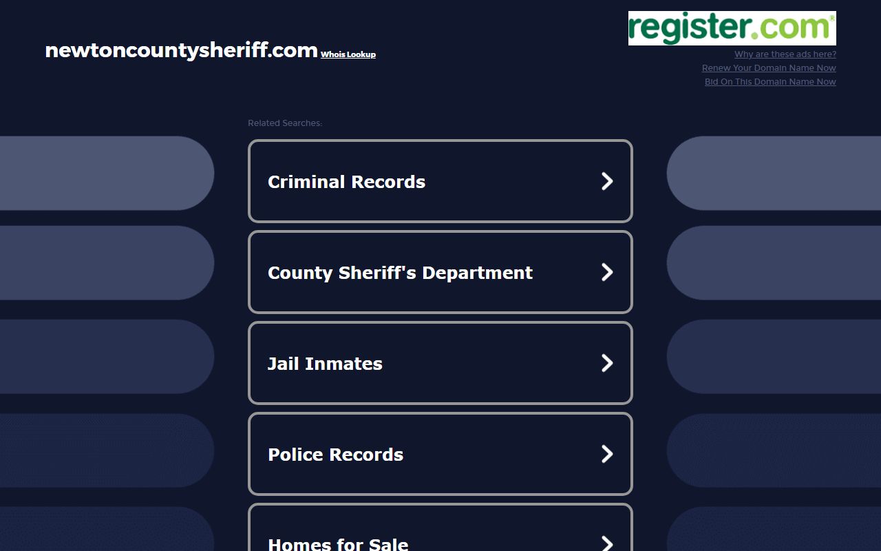 Newton County Sheriff's Office website for warrant records