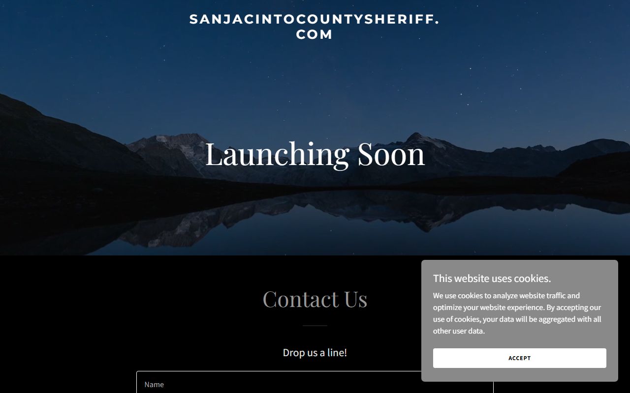San Jacinto County Sheriff's Office website for warrant records