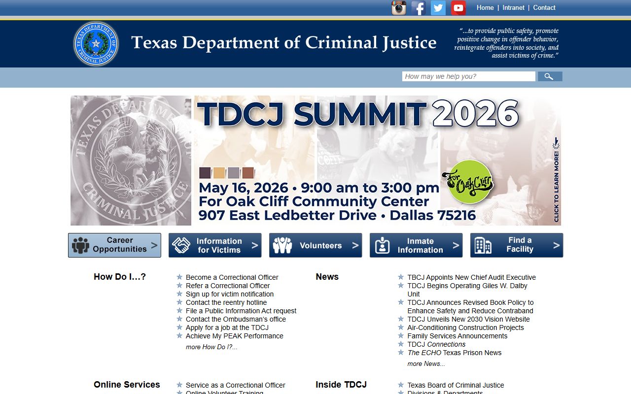 Texas TDCJ offender search for warrant records