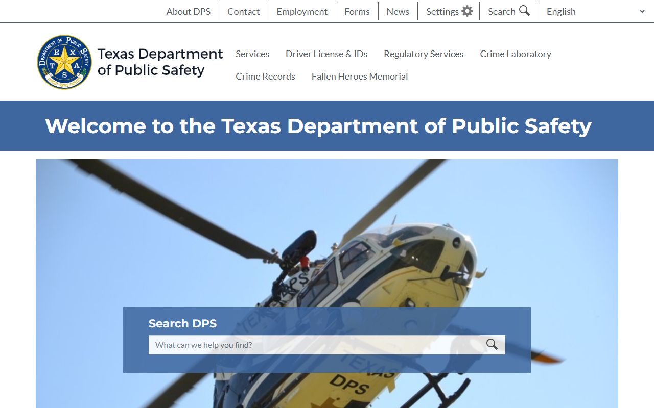 Texas DPS warrant records portal